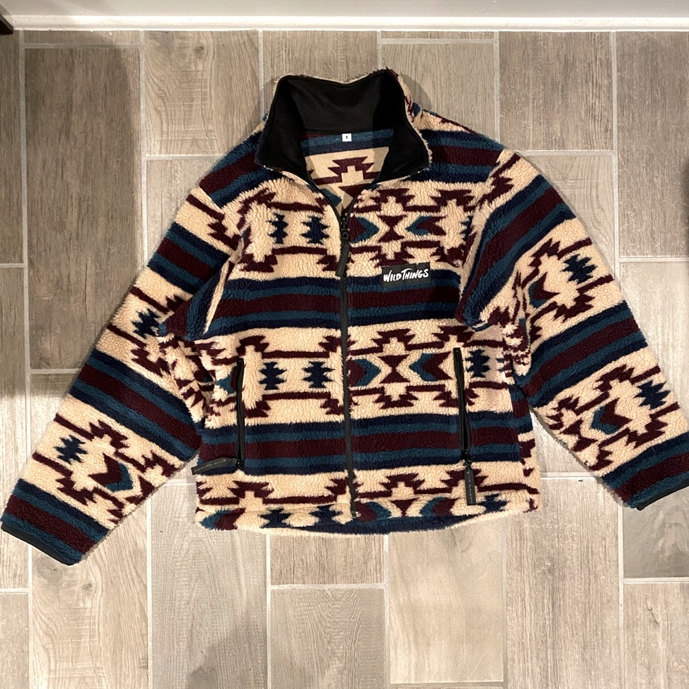 Wild Things Navajo motif fleece jacket